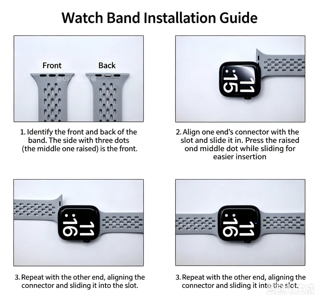 AirFlow Breathable Silicone Sport Band for Apple Watch