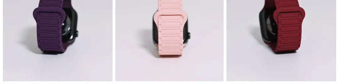 二代三株磁吸硅胶iwatch表带适用于AppleWatchSe78910Ultra · blackpink 46mm（s10s11s12）苹果表盘适用 商品图 13