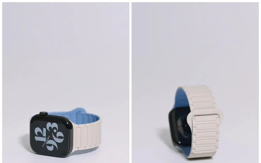 二代三株磁吸硅胶iwatch表带适用于AppleWatchSe78910Ultra · blackpink 46mm（s10s11s12）苹果表盘适用 商品图 14