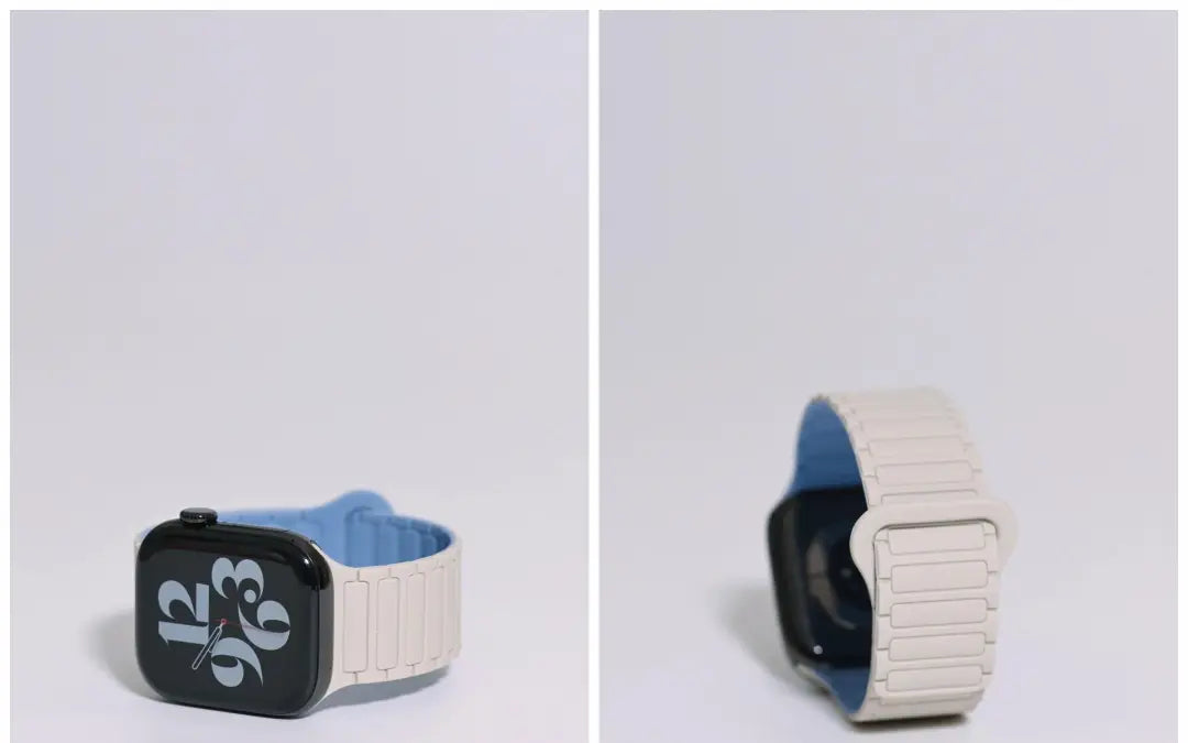 二代三株磁吸硅胶iwatch表带适用于AppleWatchSe78910Ultra · blackpink 46mm（s10s11s12）苹果表盘适用 商品图 14