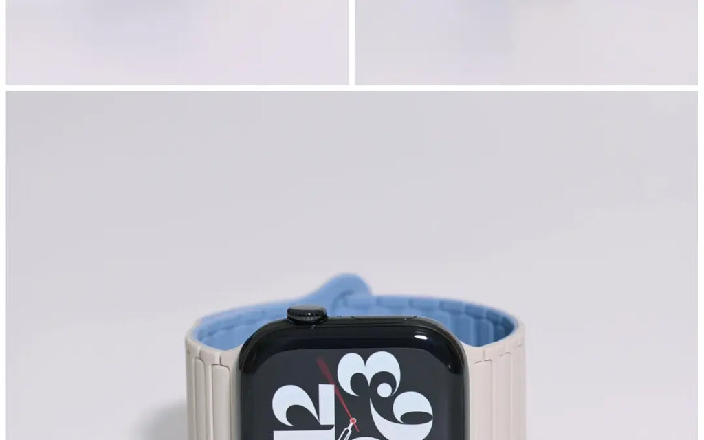 二代三株磁吸硅胶iwatch表带适用于AppleWatchSe78910Ultra · blackpink 46mm（s10s11s12）苹果表盘适用 商品图 15