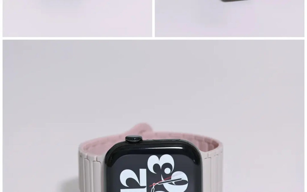 二代三株磁吸硅胶iwatch表带适用于AppleWatchSe78910Ultra · blackpink 46mm（s10s11s12）苹果表盘适用 商品图 18
