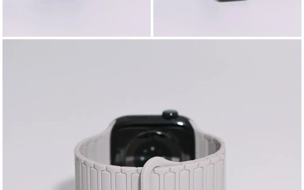 二代三株磁吸硅胶iwatch表带适用于AppleWatchSe78910Ultra · blackpink 46mm（s10s11s12）苹果表盘适用 商品图 24