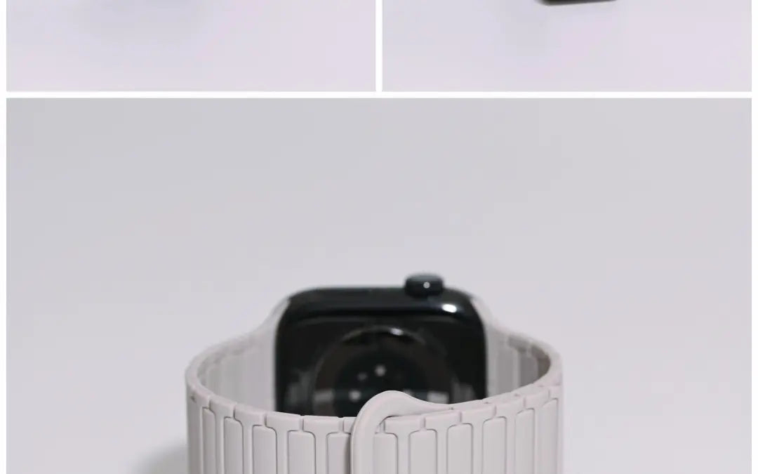 二代三株磁吸硅胶iwatch表带适用于AppleWatchSe78910Ultra · blackpink 46mm（s10s11s12）苹果表盘适用 商品图 24
