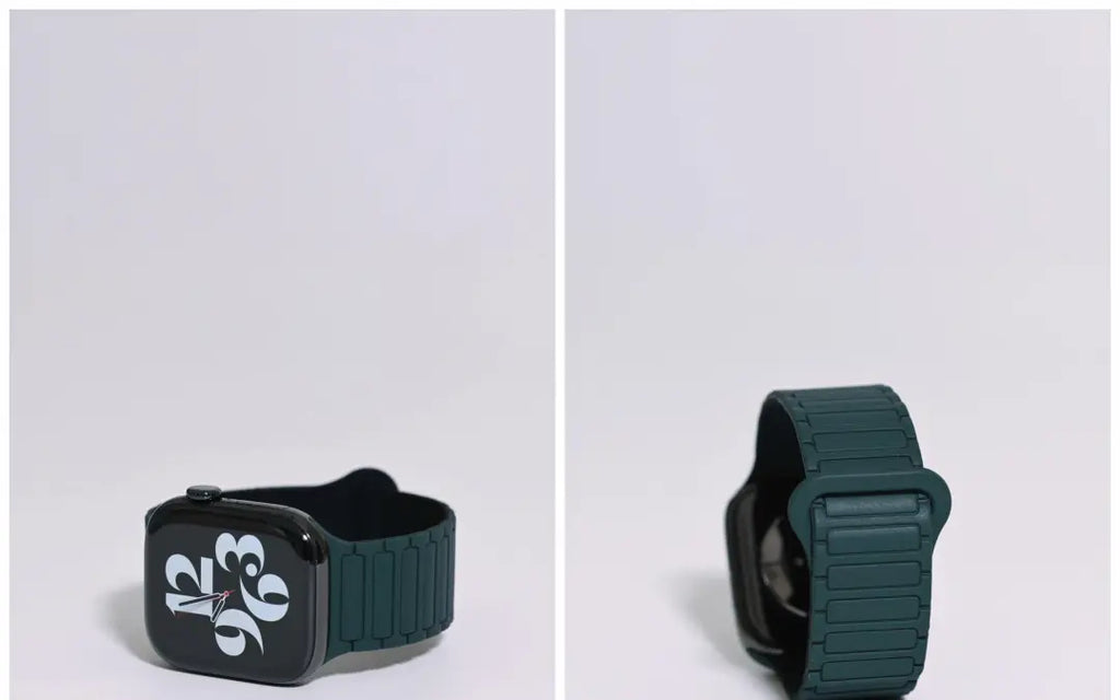 二代三株磁吸硅胶iwatch表带适用于AppleWatchSe78910Ultra · blackpink 46mm（s10s11s12）苹果表盘适用 商品图 32
