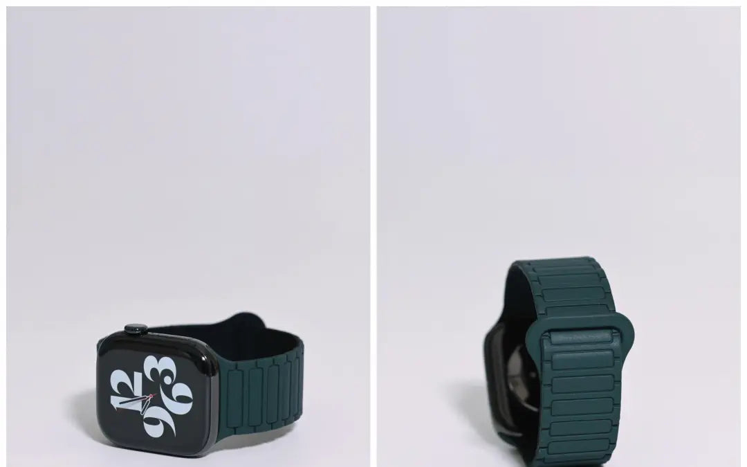 二代三株磁吸硅胶iwatch表带适用于AppleWatchSe78910Ultra · blackpink 46mm（s10s11s12）苹果表盘适用 商品图 32