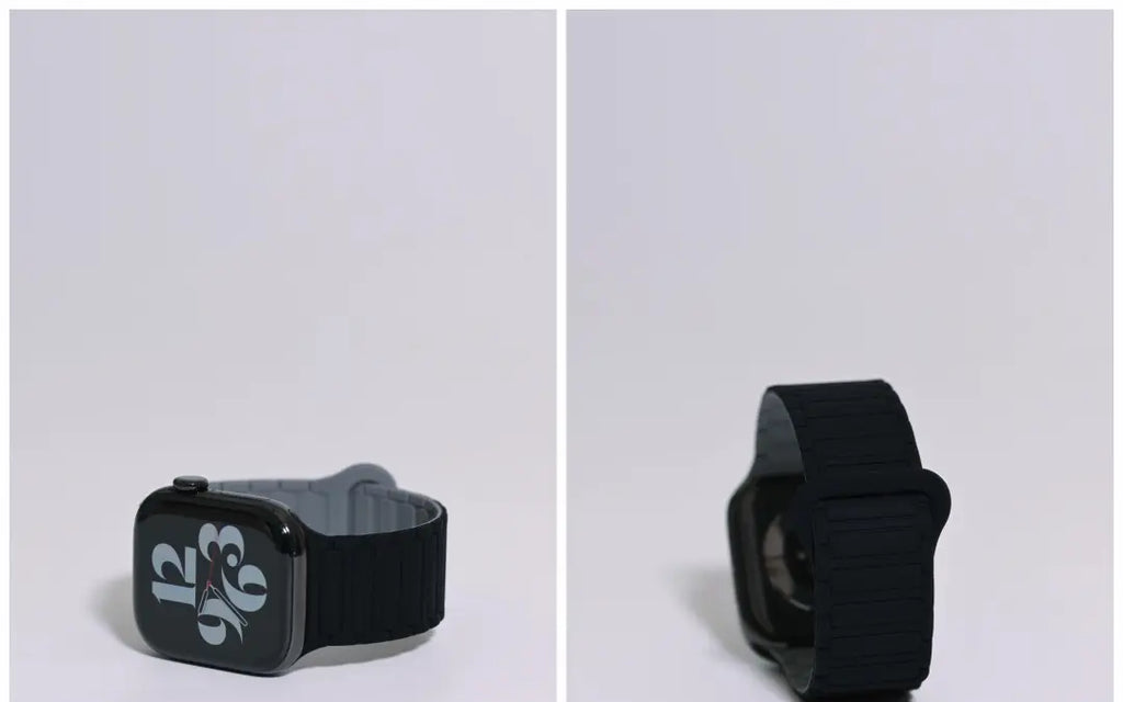 二代三株磁吸硅胶iwatch表带适用于AppleWatchSe78910Ultra · blackpink 46mm（s10s11s12）苹果表盘适用 商品图 38