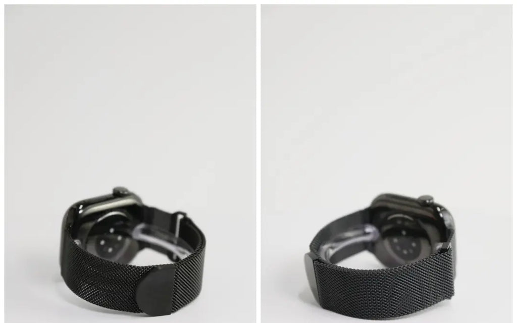 SpiritBand适用苹果iWatch新款圆扣升级米兰尼斯磁吸回环表带 · 枪灰 384041mm(1-9代se)苹果表盘适用 商品图 9
