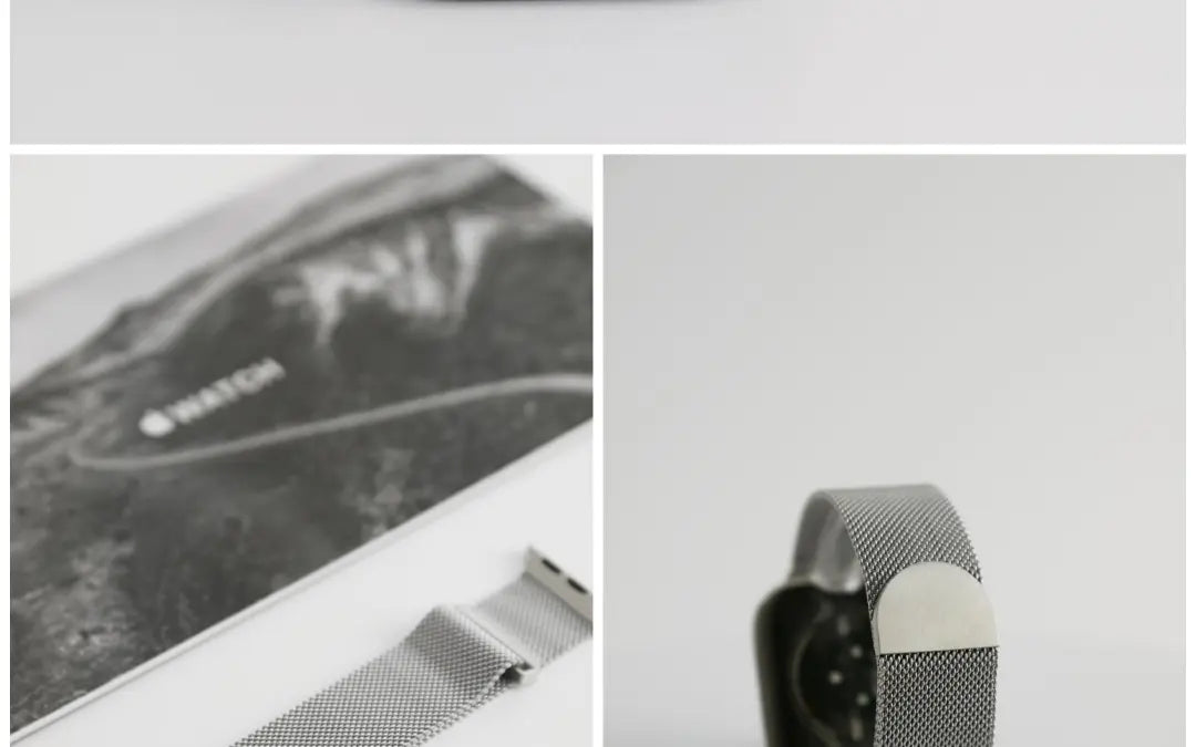 SpiritBand适用苹果iWatch新款圆扣升级米兰尼斯磁吸回环表带 · 枪灰 384041mm(1-9代se)苹果表盘适用 商品图 16
