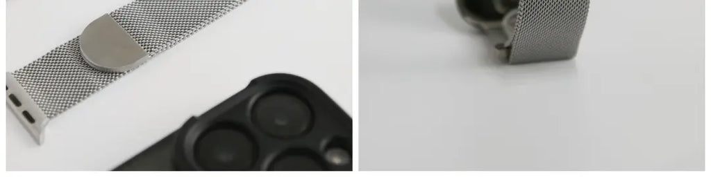 SpiritBand适用苹果iWatch新款圆扣升级米兰尼斯磁吸回环表带 · 枪灰 384041mm(1-9代se)苹果表盘适用 商品图 17