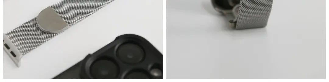 SpiritBand适用苹果iWatch新款圆扣升级米兰尼斯磁吸回环表带 · 枪灰 384041mm(1-9代se)苹果表盘适用 商品图 17