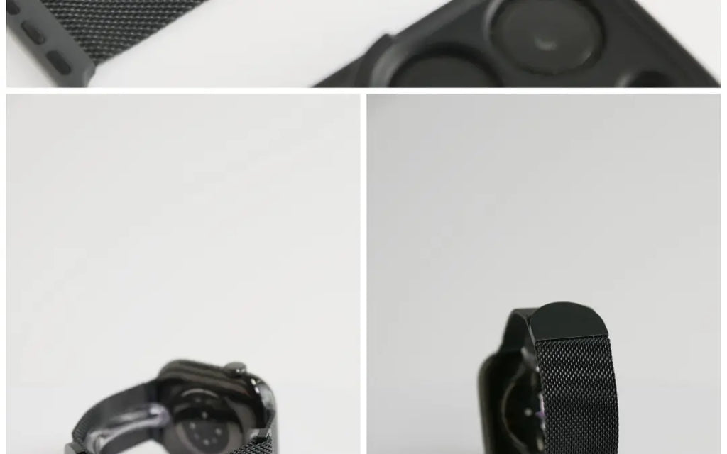 SpiritBand适用苹果iWatch新款圆扣升级米兰尼斯磁吸回环表带 · 枪灰 384041mm(1-9代se)苹果表盘适用 商品图 22