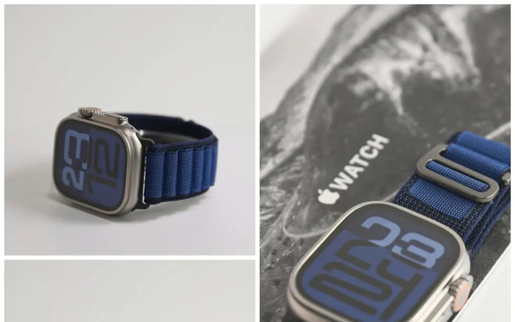 高山野径回环表带（黑扣）适用苹果手表iWatch.精织尼龙编织表带 · 海军蓝 42444549mm(1-9代se)苹果表盘适用 商品图 14