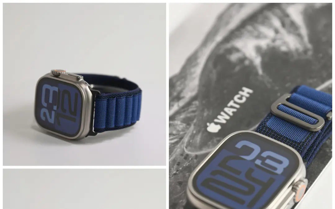 高山野径回环表带（黑扣）适用苹果手表iWatch.精织尼龙编织表带 · 海军蓝 42444549mm(1-9代se)苹果表盘适用 商品图 14