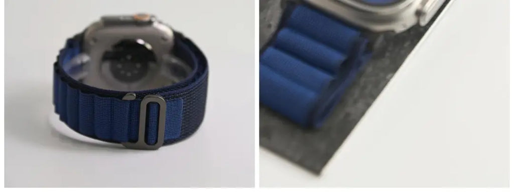 高山野径回环表带（黑扣）适用苹果手表iWatch.精织尼龙编织表带 · 海军蓝 42444549mm(1-9代se)苹果表盘适用 商品图 15
