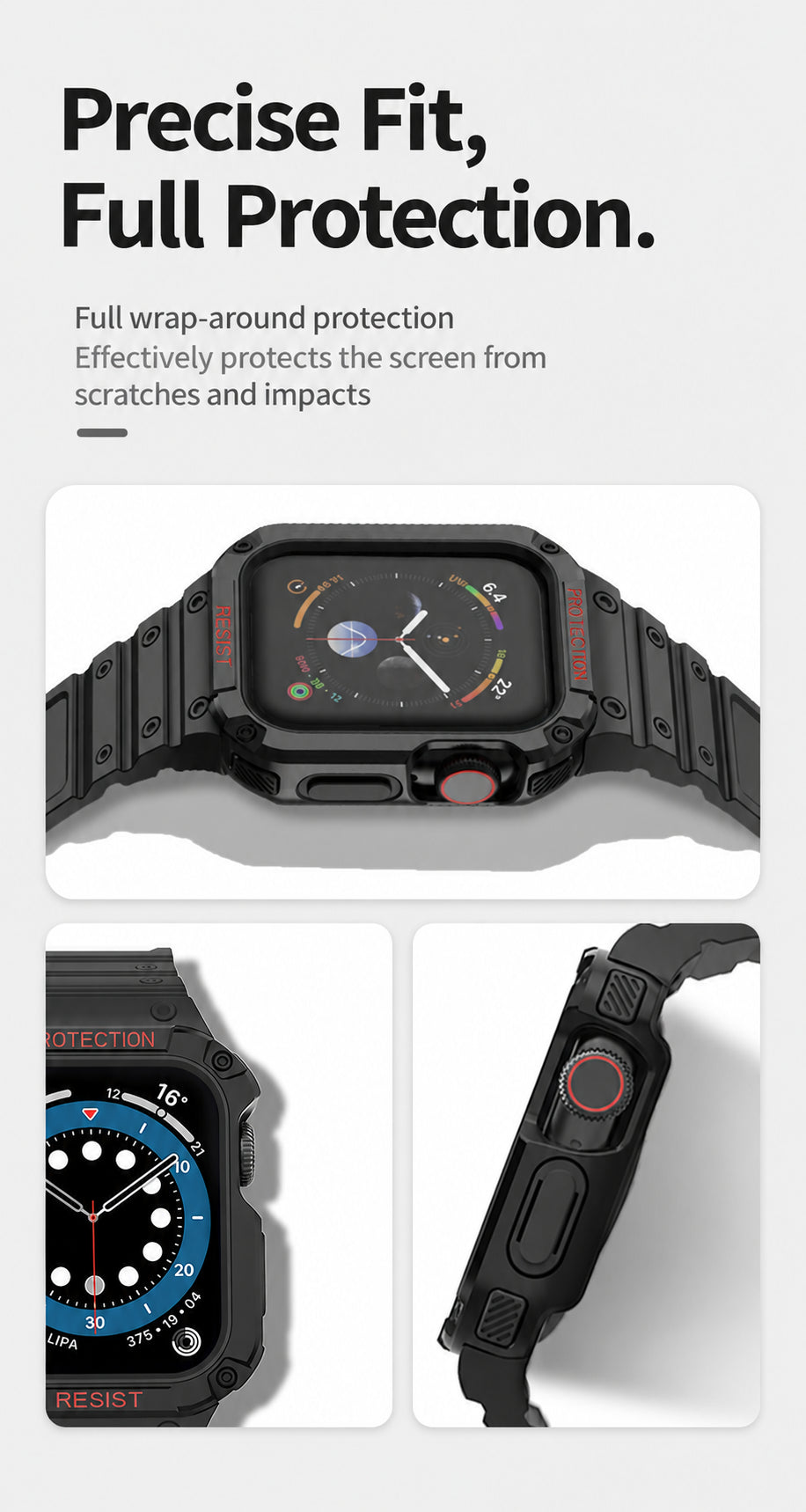 Integrated Glacier-Style Women's Band for Apple Watch Series 9/8/7/6/5, detail 4