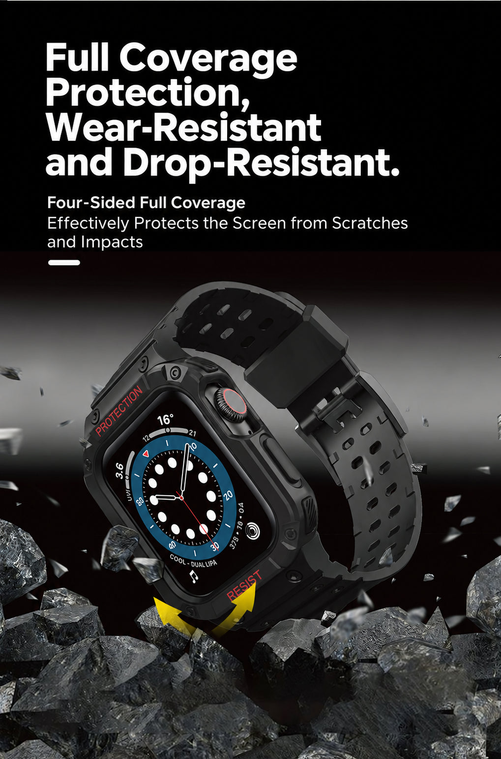 Integrated Glacier-Style Women's Band for Apple Watch Series 9/8/7/6/5, detail 8
