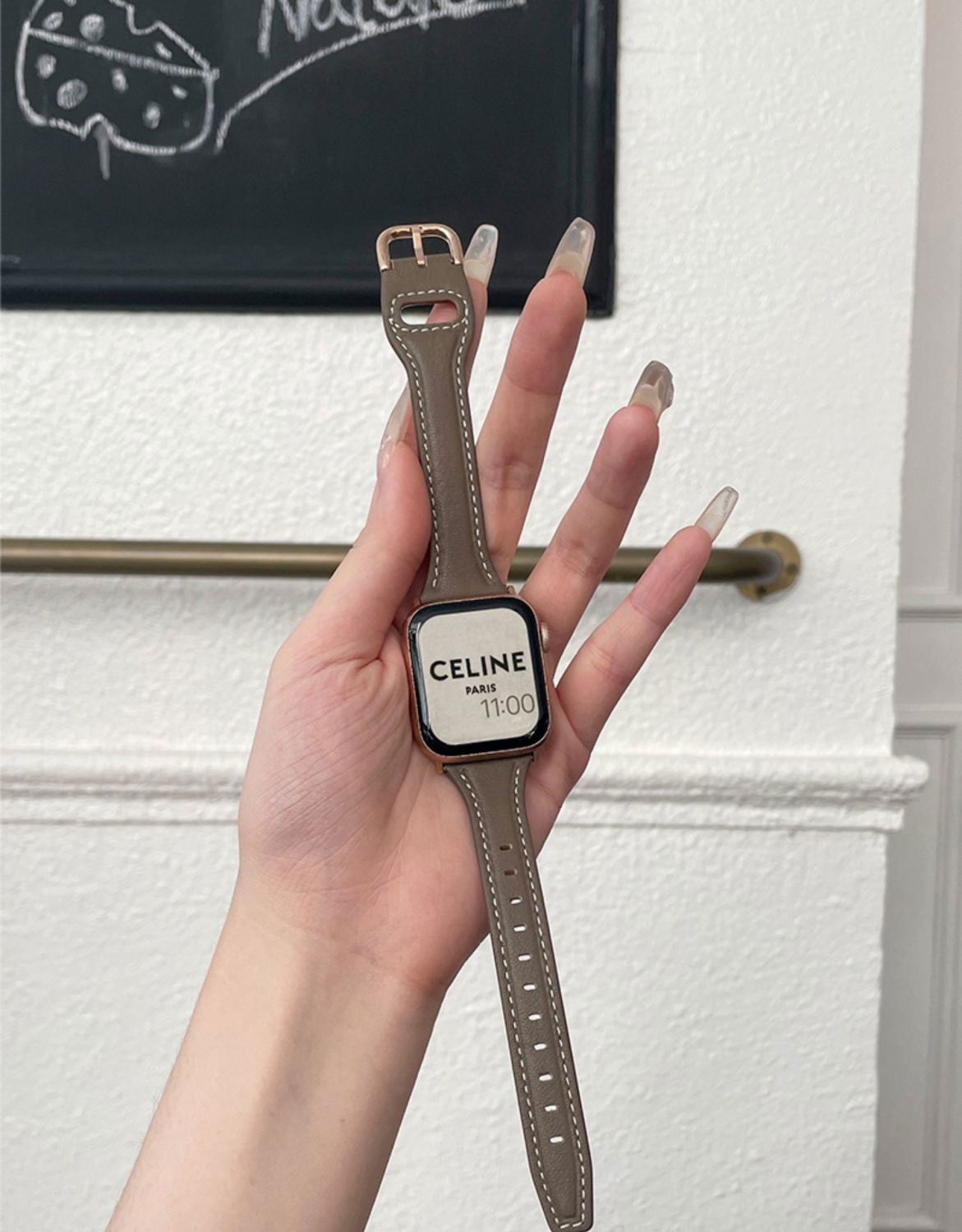 Women's Genuine Leather Band for Apple Watch Series 11/10/9/8/7/6/5/4 and SE, detail view 4
