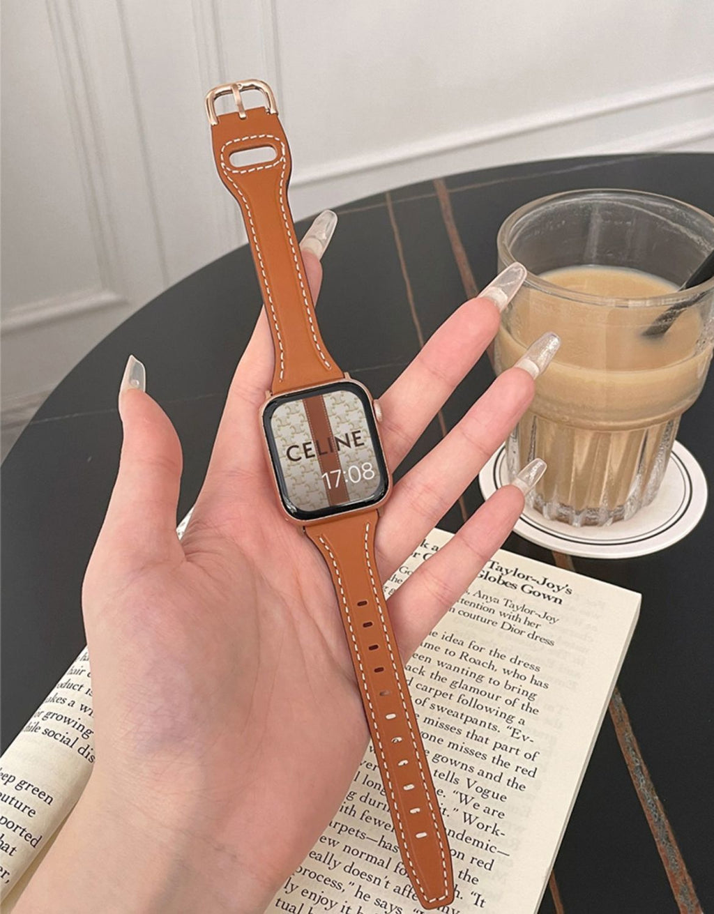 Women's Genuine Leather Band for Apple Watch Series 11/10/9/8/7/6/5/4 and SE, detail view 6