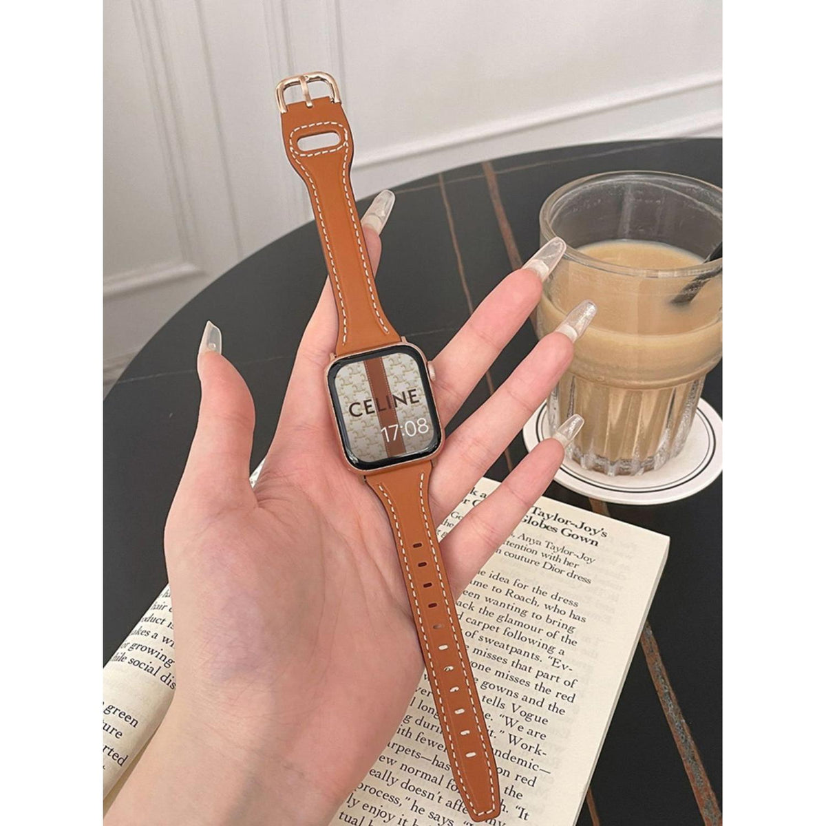Women's Genuine Leather Band for Apple Watch Series 11/10/9/8/7/6/5/4 and SE, main view 8