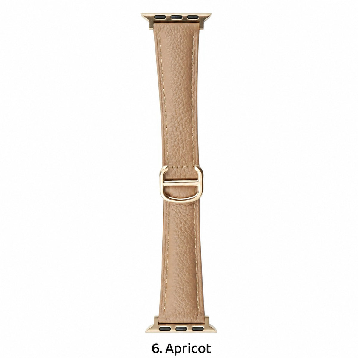 Adjustable Double-D Butterfly-Clasp Vintage Genuine Leather Band for Apple Watch Series 10/9/8/7/6/5 and SE, main view 8