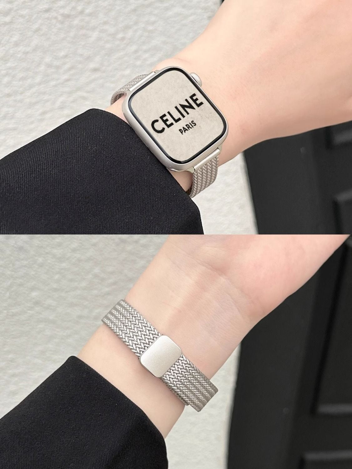 Slim Wheat-Link Magnetic-Clasp Metal Band for Apple Watch Series 10/9/8/7/6/5/4/3/2/1 and SE, detail view 3