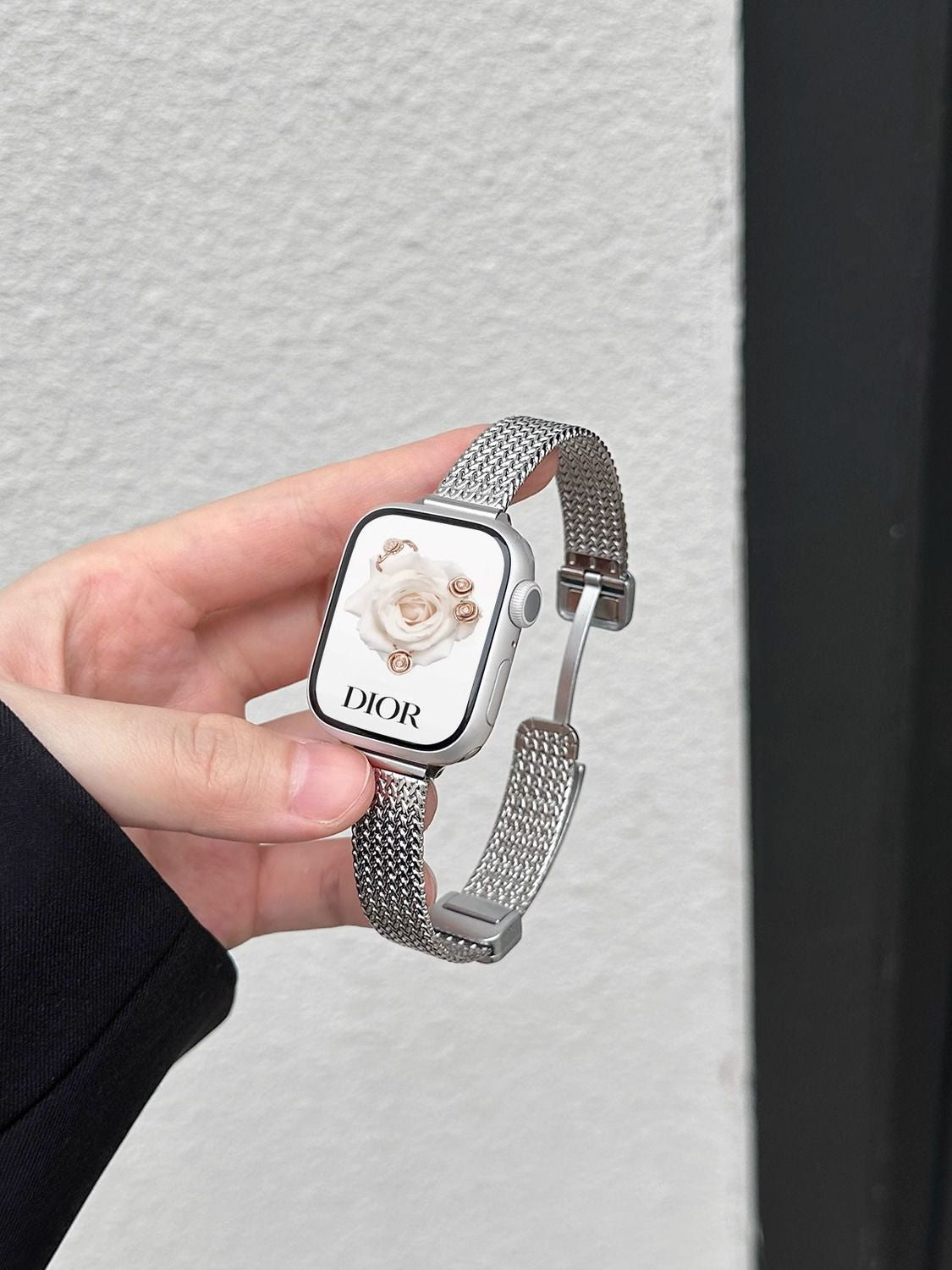 Slim Wheat-Link Magnetic-Clasp Metal Band for Apple Watch Series 10/9/8/7/6/5/4/3/2/1 and SE, detail view 5