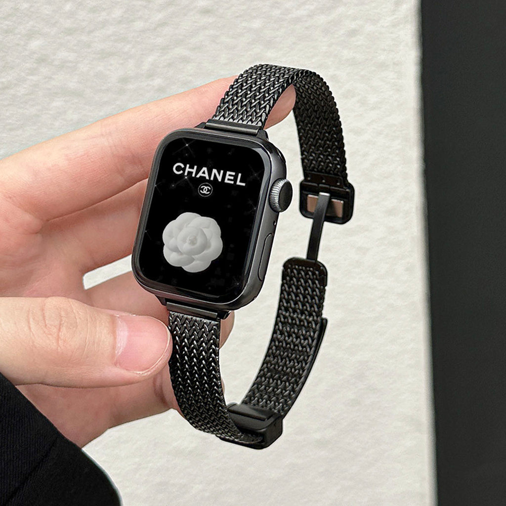 Slim Wheat-Link Magnetic-Clasp Metal Band for Apple Watch Series 10/9/8/7/6/5/4/3/2/1 and SE, main view 5