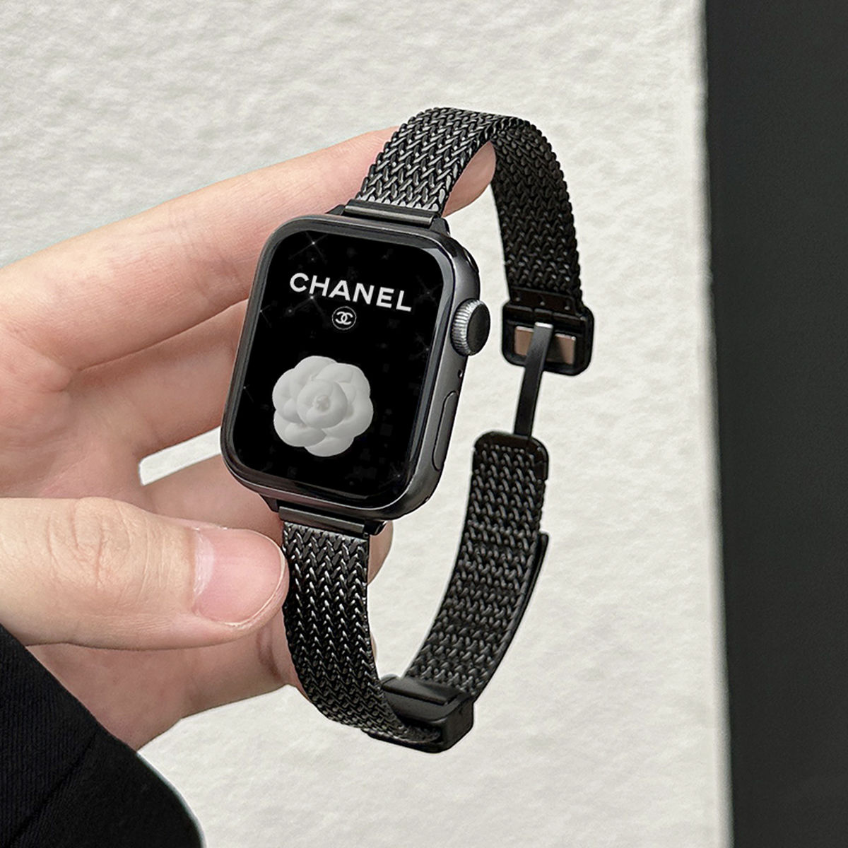 Slim Wheat-Link Magnetic-Clasp Metal Band for Apple Watch Series 10/9/8/7/6/5/4/3/2/1 and SE, main view 5