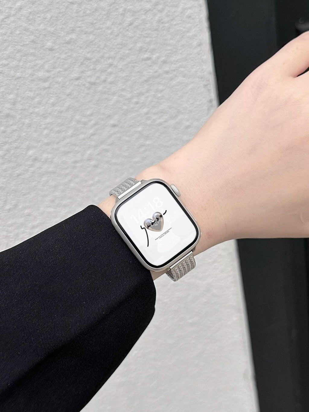 Slim Wheat-Link Magnetic-Clasp Metal Band for Apple Watch Series 10/9/8/7/6/5/4/3/2/1 and SE, main view 6