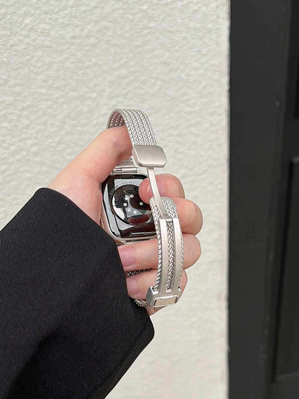Slim Wheat-Link Magnetic-Clasp Metal Band for Apple Watch Series 10/9/8/7/6/5/4/3/2/1 and SE, main view 7