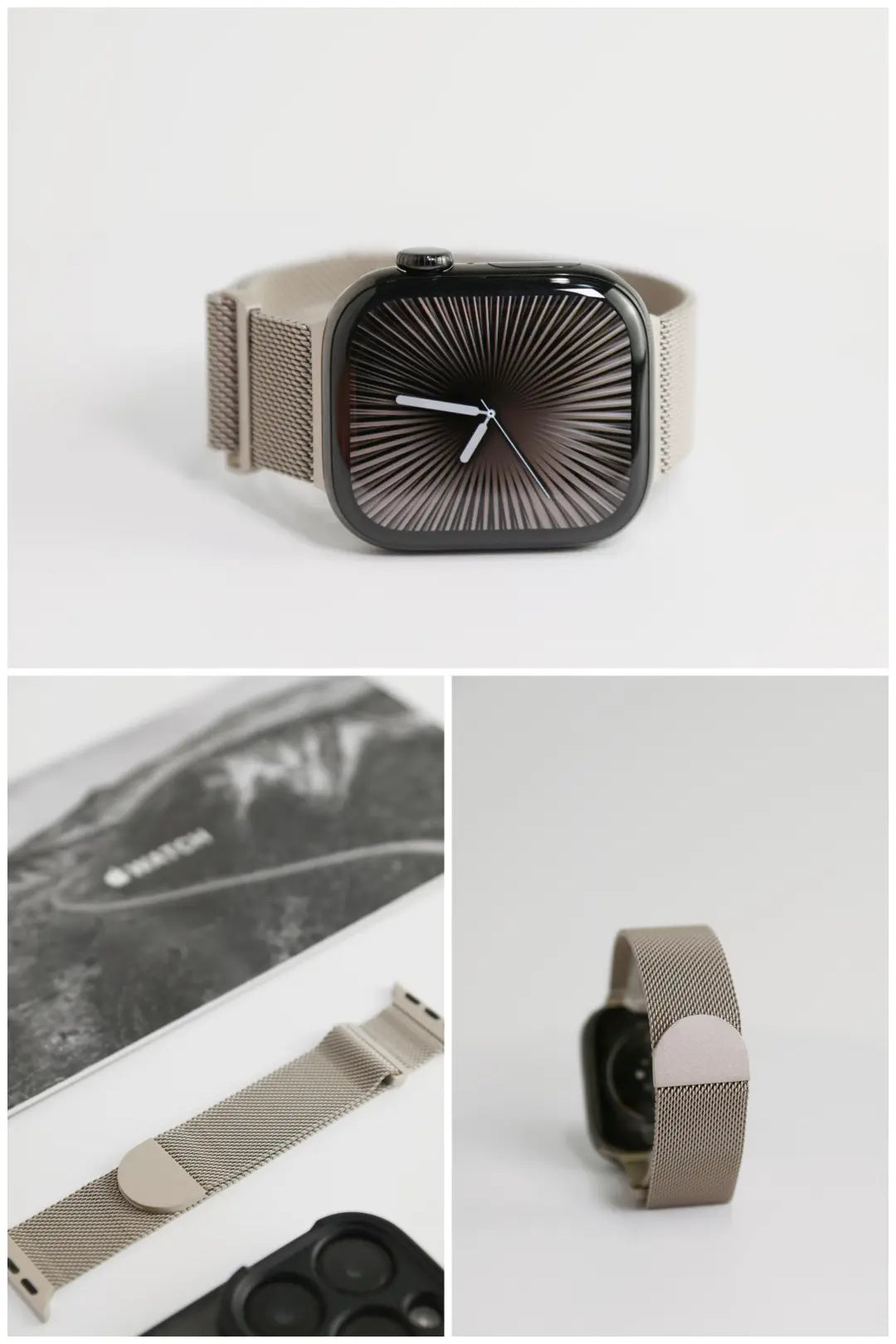 SpiritBand Round-Buckle Milanese Magnetic Loop Band for Apple Watch and iWatch, detail 2