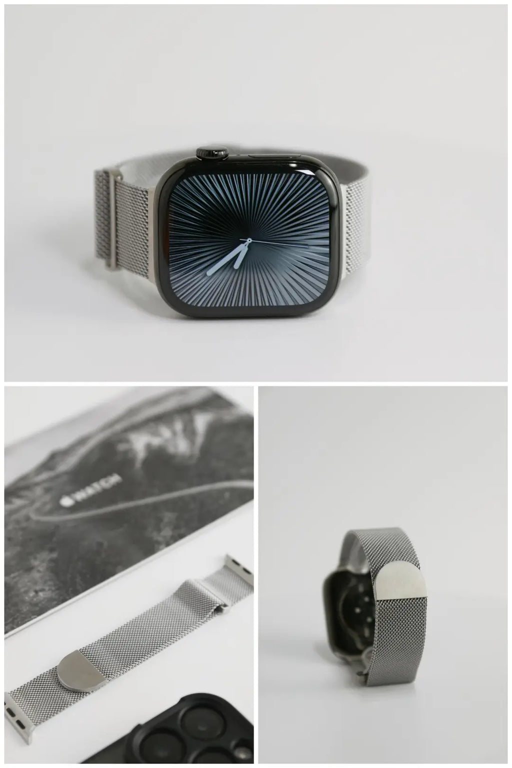 SpiritBand Round-Buckle Milanese Magnetic Loop Band for Apple Watch and iWatch, detail 3