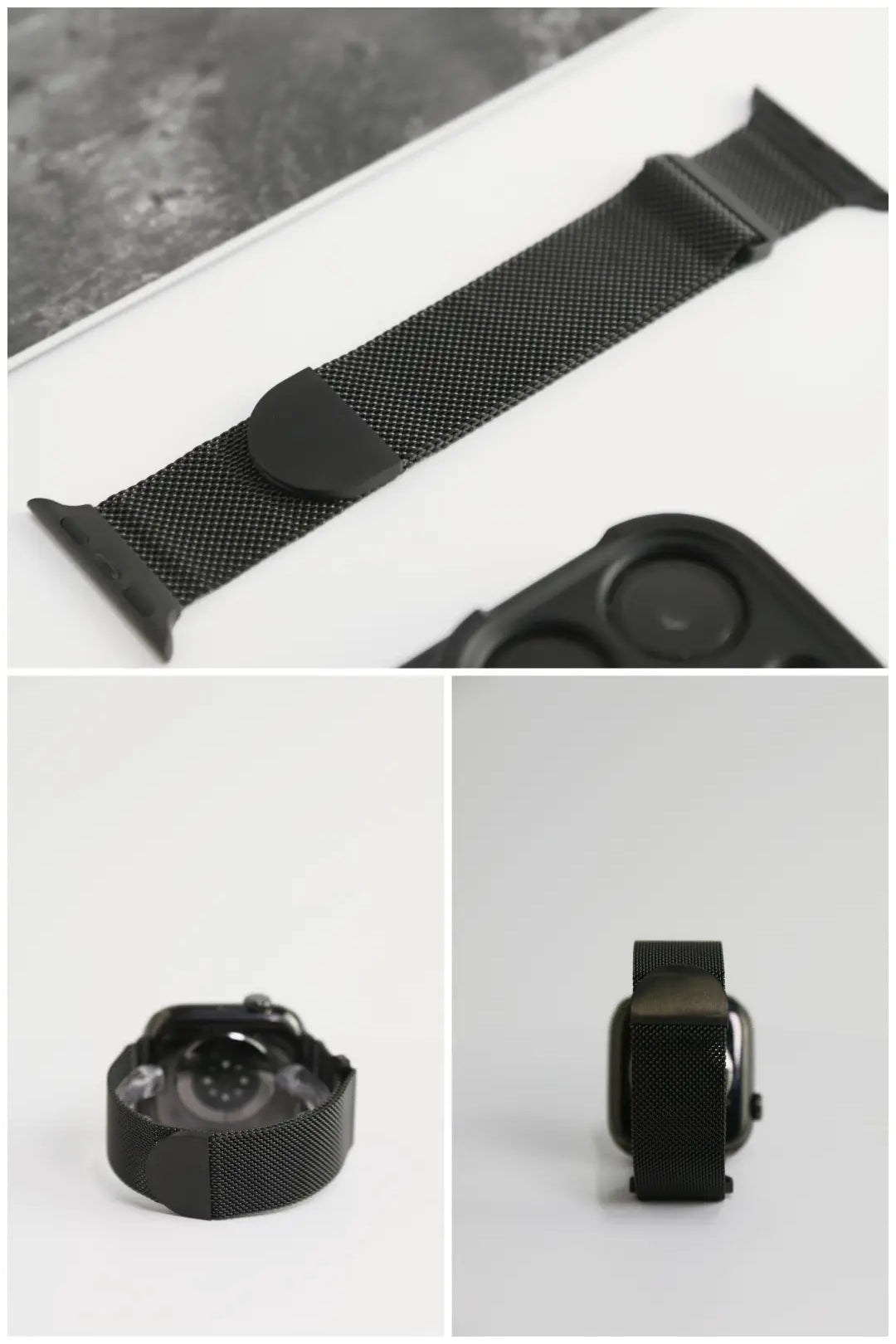 SpiritBand Round-Buckle Milanese Magnetic Loop Band for Apple Watch and iWatch, detail 4
