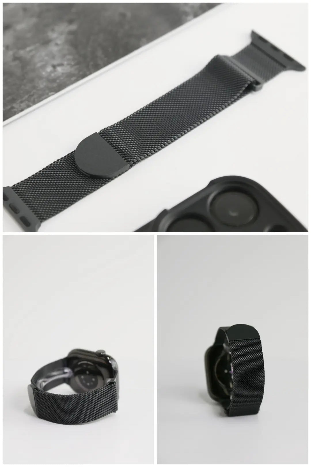 SpiritBand Round-Buckle Milanese Magnetic Loop Band for Apple Watch and iWatch, detail 5