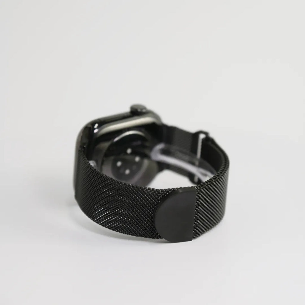 SpiritBand Round-Buckle Milanese Magnetic Loop Band for Apple Watch and iWatch, Black