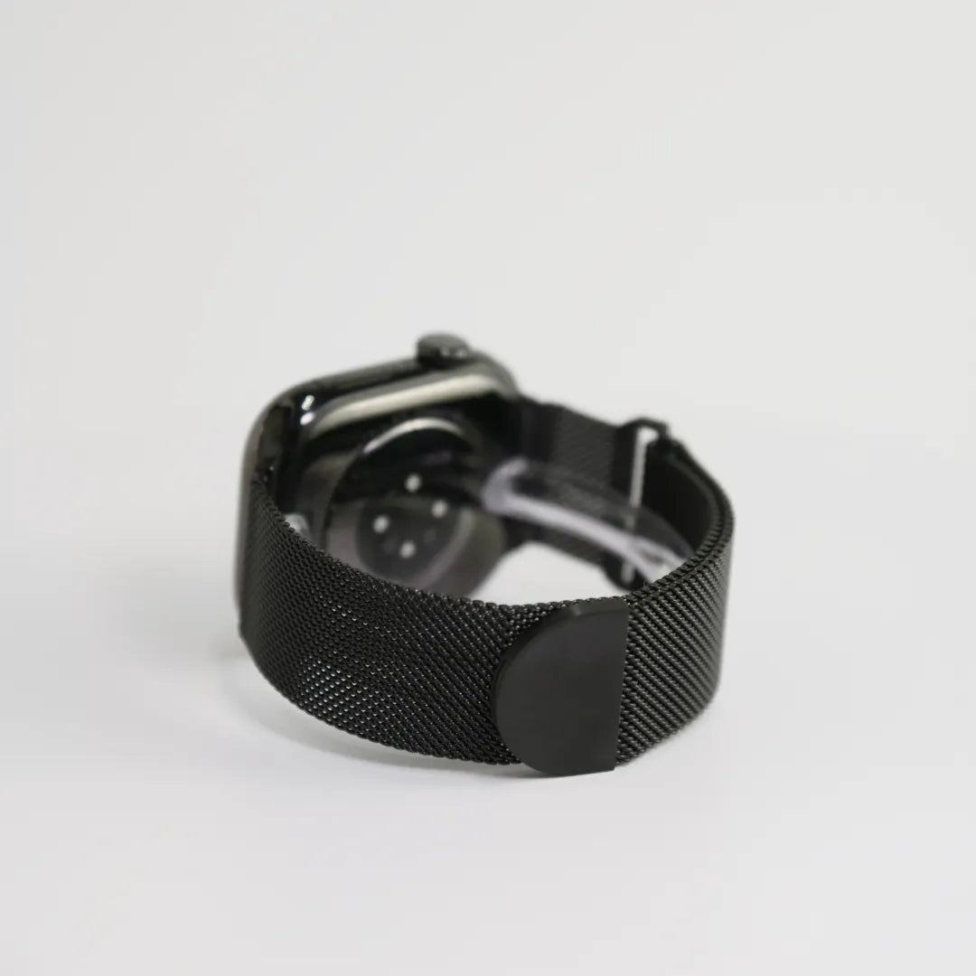 SpiritBand Round-Buckle Milanese Magnetic Loop Band for Apple Watch and iWatch, Black