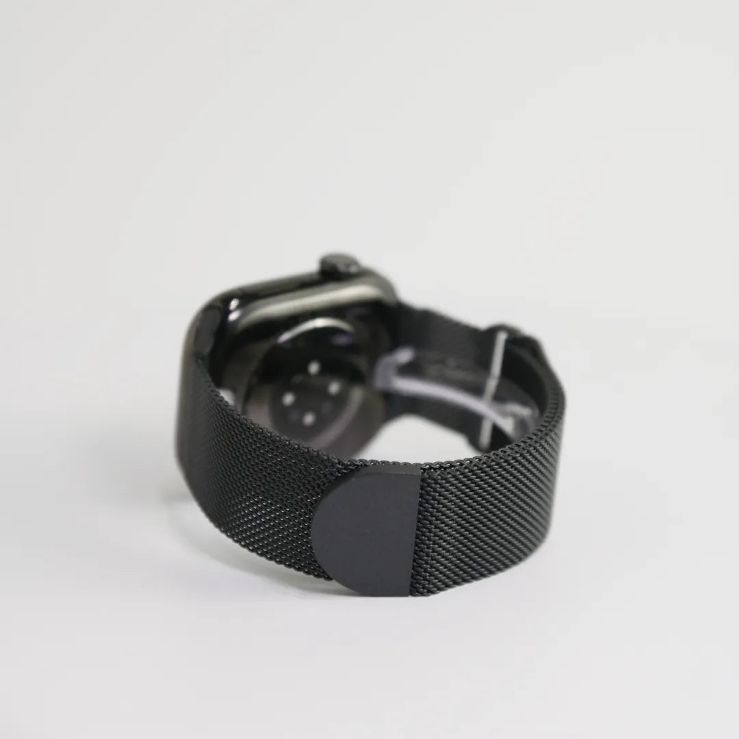 SpiritBand Round-Buckle Milanese Magnetic Loop Band for Apple Watch and iWatch, Gunmetal Gray