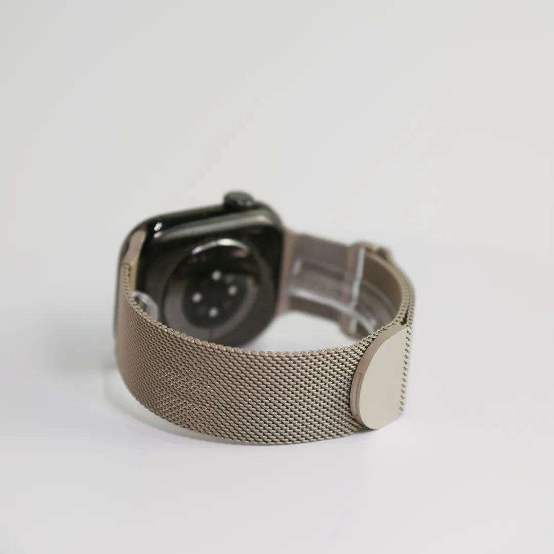 SpiritBand Round-Buckle Milanese Magnetic Loop Band for Apple Watch and iWatch, Starlight