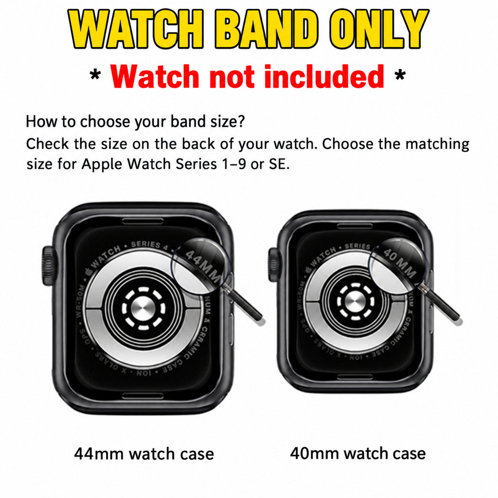 Joan's Double-C Clasp Slim-Waist Pebbled Band for Apple Watch Series 10/9/8 and Huawei Watches