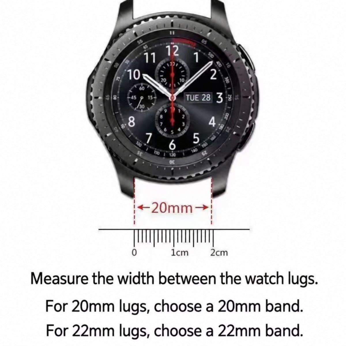 Joan's Double-C Clasp Slim-Waist Pebbled Band for Apple Watch Series 10/9/8 and Huawei Watches