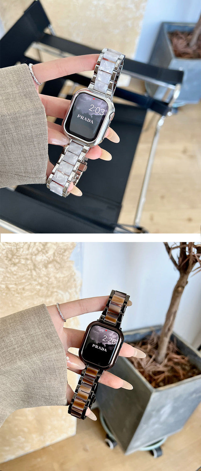 Electroplated Half-Cover PC Hard Protective Case for Apple Watch Series 11/10/9/8/7/6/5 and SE, detail view 5