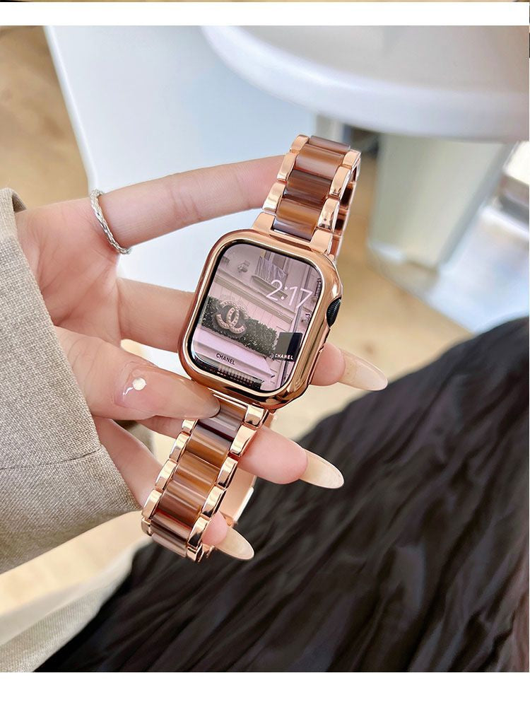 Electroplated Half-Cover PC Hard Protective Case for Apple Watch Series 11/10/9/8/7/6/5 and SE, detail view 6