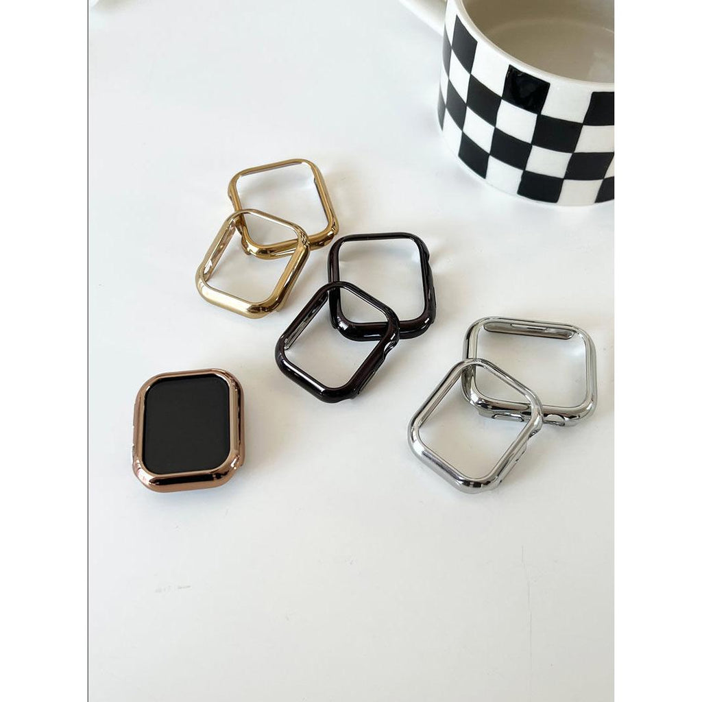 Electroplated Half-Cover PC Hard Protective Case for Apple Watch Series 11/10/9/8/7/6/5 and SE, main view 1