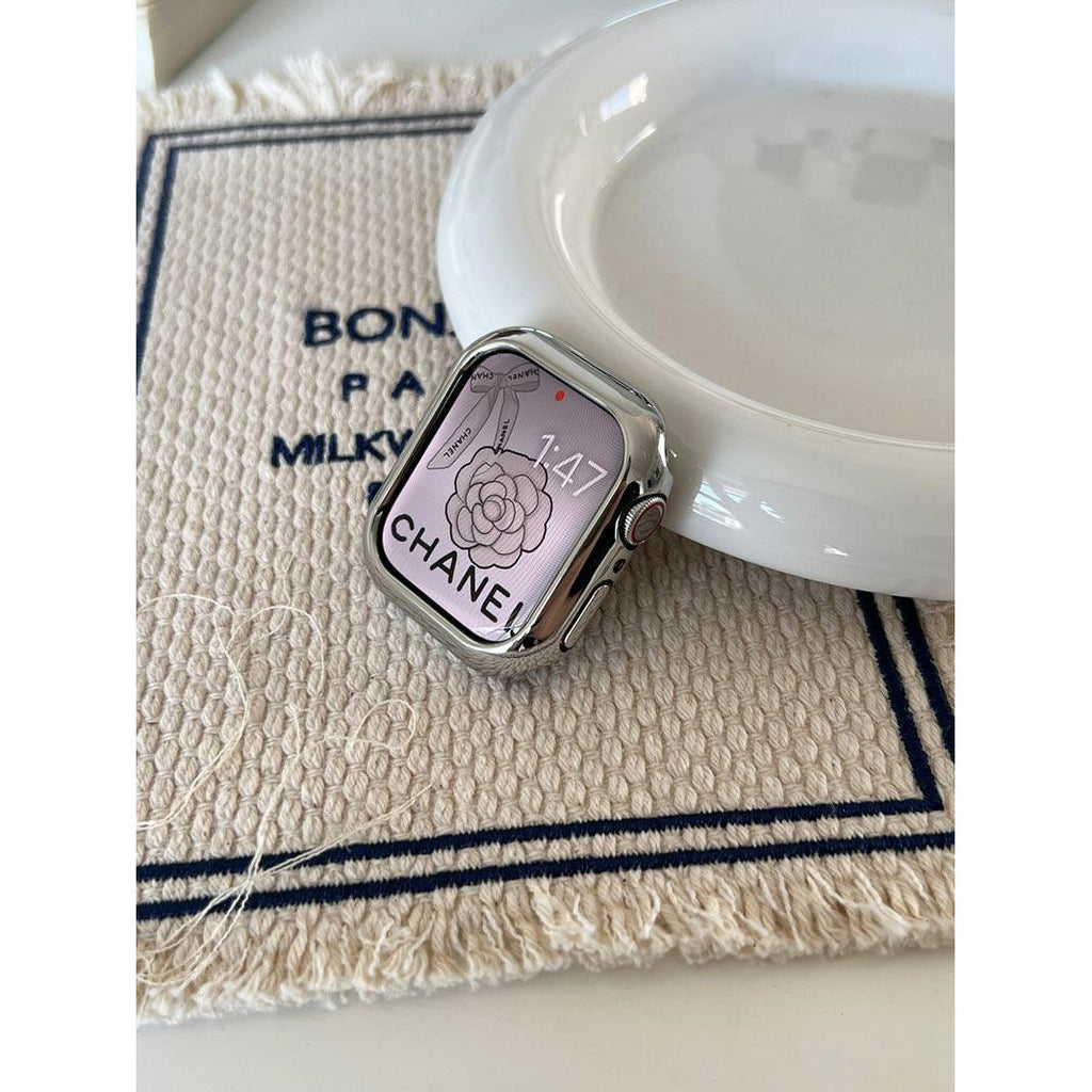 Electroplated Half-Cover PC Hard Protective Case for Apple Watch Series 11/10/9/8/7/6/5 and SE, main view 2