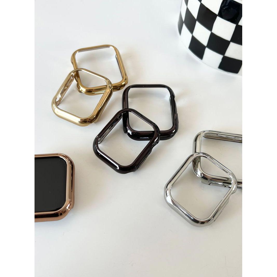 Electroplated Half-Cover PC Hard Protective Case for Apple Watch Series 11/10/9/8/7/6/5 and SE, main view 3
