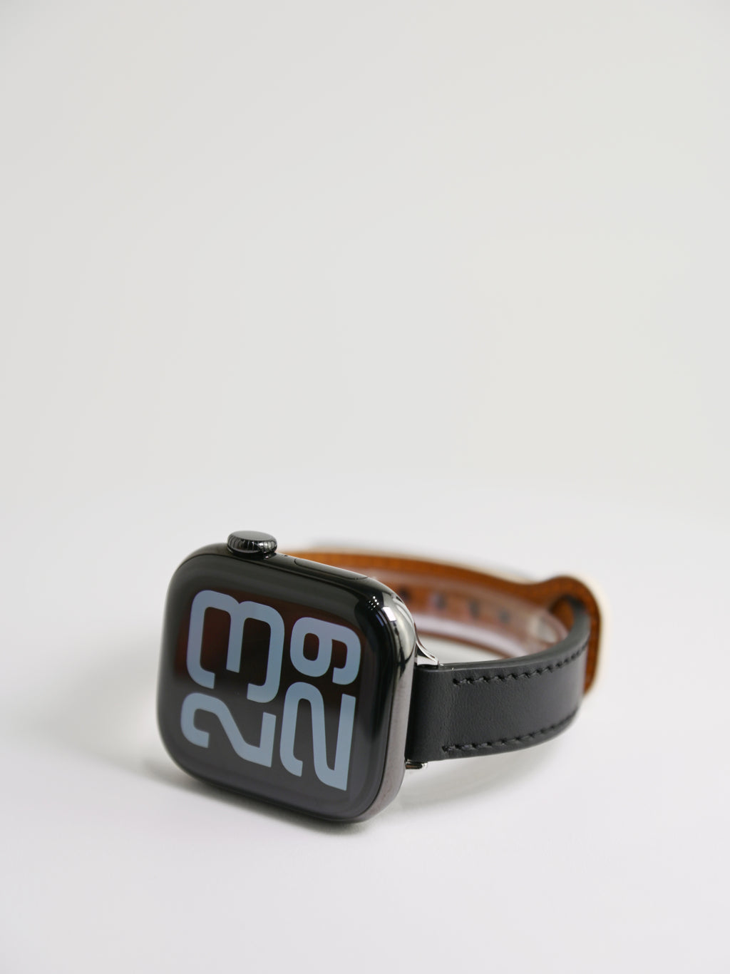 Double-Stud Slim-Waist Genuine Leather iWatch Band for Apple Watch Series 6/7/9/10/12 and SE, main view 5