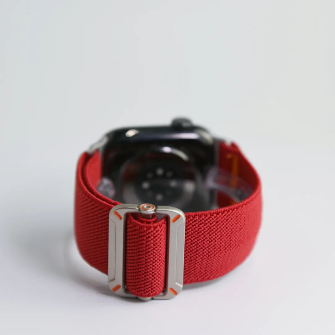 Fine-Woven Utility Watch Band for Apple Watch SE, Series 6–10 and Ultra, Burgundy