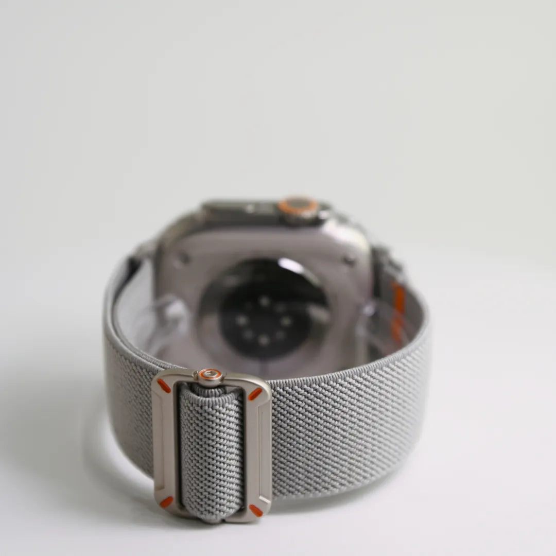 Fine-Woven Utility Watch Band for Apple Watch SE, Series 6–10 and Ultra, Light Gray