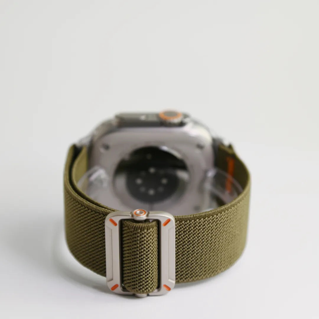 Fine-Woven Utility Watch Band for Apple Watch SE, Series 6–10 and Ultra, Olive